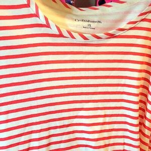 Croft and Barrow 3x Red & White Striped T-shirt